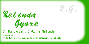 melinda gyore business card